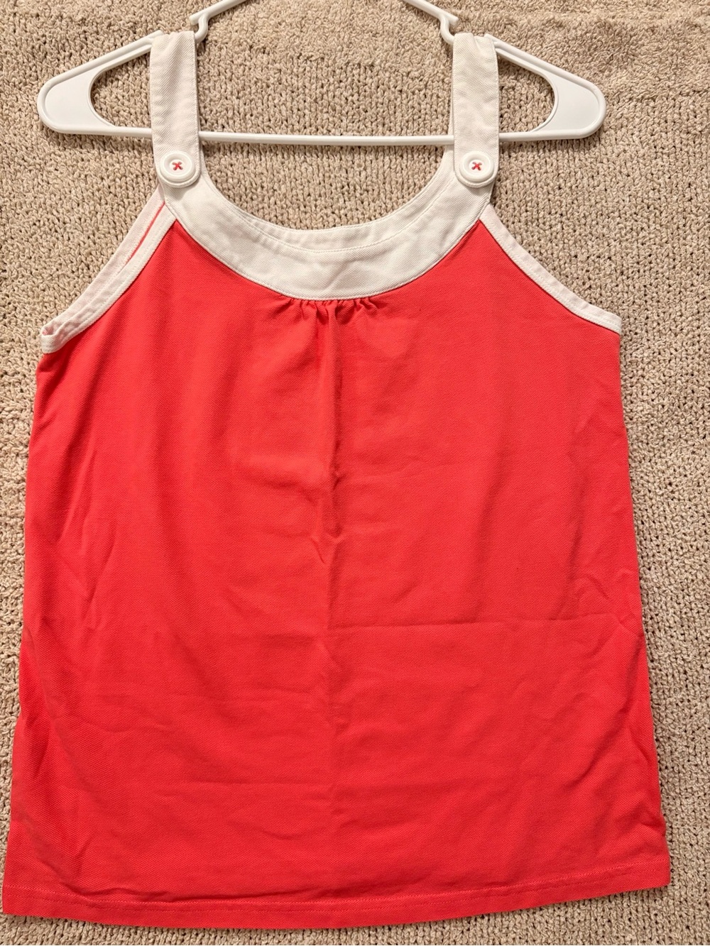 Lilly Pulitzer Coral Tank with white trim